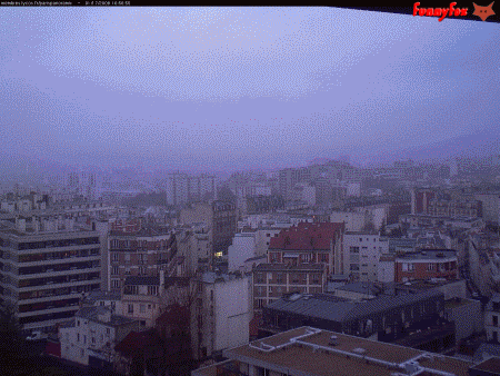 Gif animé , vue du ciel de Paris